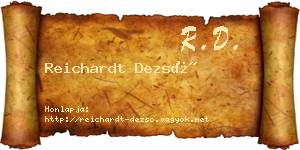 Reichardt Dezső névjegykártya