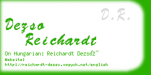 dezso reichardt business card